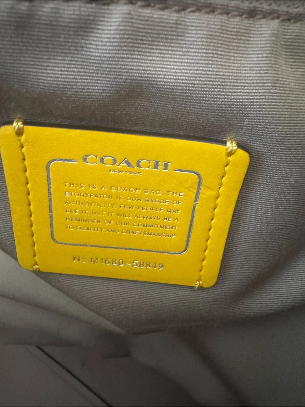 Coach Mustard Yellow Pebbled Leather Tote Bag Purse Large